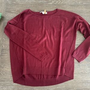Ann Taylor L sweater burgundy red.